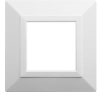 Рамка из металла DKC Avanti белая, 1 пост, 2 мод. 4400852