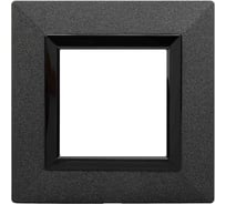 Рамка из металла DKC Avanti графитовая, 1 пост, 2 мод. 4407852