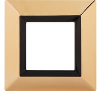 Рамка из металла DKC Avanti золотая, 1 пост, 2 мод. 4408852