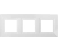 Рамка из металла DKC Avanti белая, 3 поста, 6 мод. 4400856