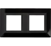 Рамка из металла DKC Avanti черная, 2 поста, 4 мод. 4402854