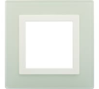 Рамка из натурального стекла DKC Avanti светло-зеленая, 1 пост, 2 мод. 4406822