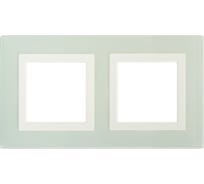 Рамка из натурального стекла DKC Avanti светло-зеленая, 2 поста, 4 мод. 4406824