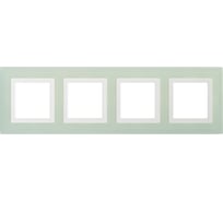 Рамка из натурального стекла DKC Avanti светло-зеленая, 4 поста, 8 мод. 4406828