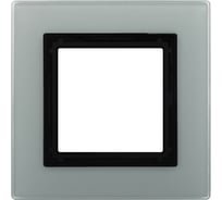 Рамка из натурального стекла DKC Avanti светло-серая, 1 пост, 2 мод. 4404822
