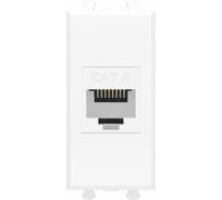 Компьютерная розетка DKC RJ 45, без шторки, модульная, кат.6, Avanti, Белое облако, 1 модуль, 1 шт. 4400691