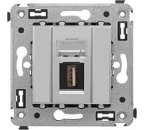 Розетка DKC USB 2.0 одинарная в стену, тип А А, Avanti, Закаленная сталь 1 ШТ 4404403