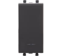 Переключатель DKC модульный, Avanti, Черный матовый, 1 модуль 1 ШТ 4412111