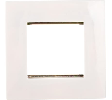 1-постовая рамка LANMASTER 45х45, с суппортом, белая LAN-FRS45x45/1-WH