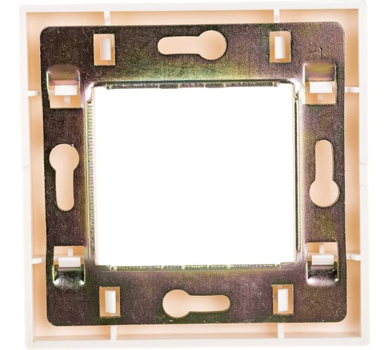 1-постовая рамка LANMASTER 45х45, с суппортом, белая LAN-FRS45x45/1-WH