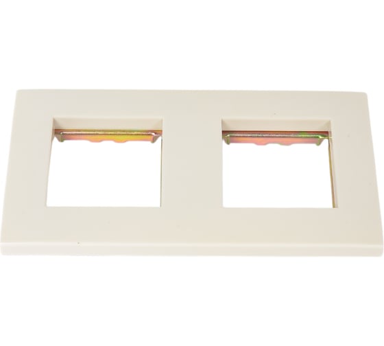 2-постовая рамка LANMASTER 45х45, с суппортами, белая LAN-FRS45x45/2-WH 1