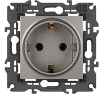 Розетка ЭРА Elegance 14210116 2PE Schuko, 16А250В, титан Б0065802