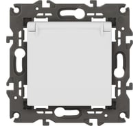 Розетка ЭРА Elegance 14210301М 2PE Schuko со шторками с крышкой, 16А250В, белый матовый Б0065808