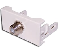 Розетка LANMASTER Mosaic 22.5x45, с RF-адаптером F-81, белая LAN-WA-LP-RF-WH