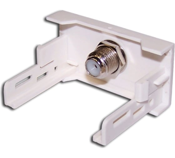 Розетка LANMASTER Mosaic 22.5x45, с RF-адаптером F-81, белая LAN-WA-LP-RF-WH