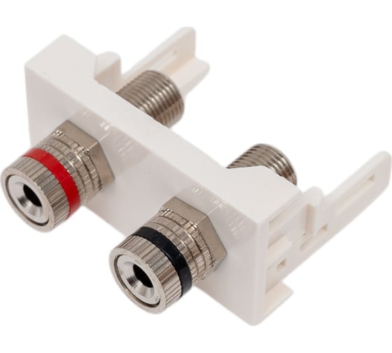 Розетка LANMASTER Mosaic 22.5x45, с адаптером BC-043, белая, LAN-WA-LP-SPK-WH
