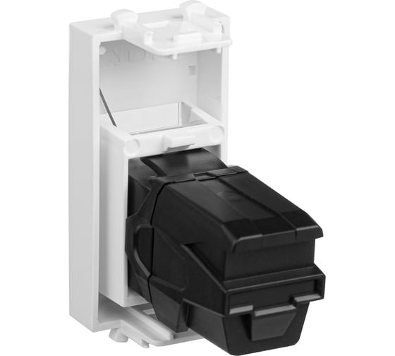 HDMI-розетка модульная DKC Avanti тип А-А, белое облако, 1 модуль 4400251