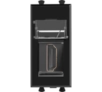 HDMI-розетка модульная DKC Avanti тип А-А, черный квадрат, 1 модуль 4402251