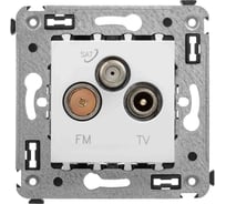 Розетка DKC TV FM SAT в стену, Avanti, Белое облако 4400533