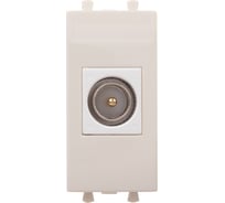 Розетка DKC TV одиночная модульная, Avanti, Ванильная дымка, 1 модуль 4405501