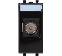 Розетка DKC TV одиночная модульная, Avanti, Черный квадрат, 1 модуль 4402501