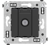 Розетка DKC TV оконечная в стену, Avanti, Черный матовый 4412523