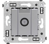 Розетка DKC TV оконечная в стену, Avanti, Закаленная сталь 4404523