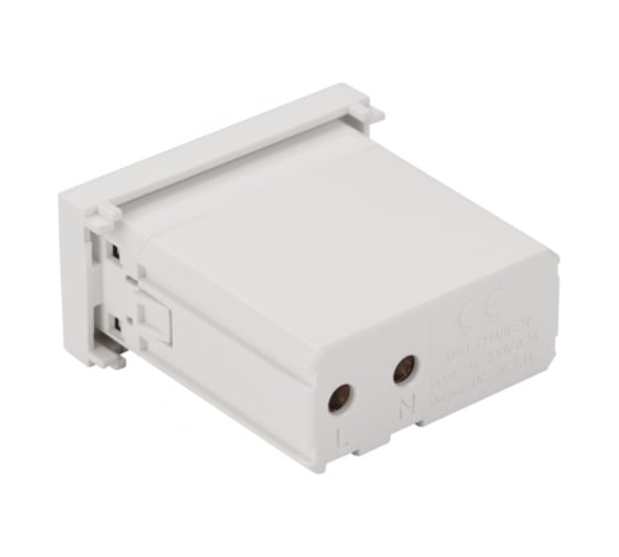 Модуль LANMASTER USB-зарядки, 1 порт USB-A, 2.1A/5V, 22.5x45, белый LAN-EZ45x22-1UA/2.1-WH
