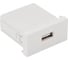 Модуль LANMASTER USB-зарядки, 1 порт USB-A, 2.1A/5V, 22.5x45, белый LAN-EZ45x22-1UA/2.1-WH 1