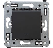 Выключатель одноклавишный в стену DKC Avanti, Черный матовый 4412103