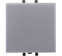 Выключатель одноклавишный модульный DKC Avanti, Закаленная сталь, 2 модуля 4404102