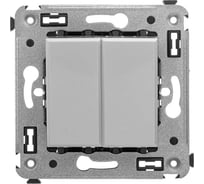 Инвертор двухклавишный в стену DKC Avanti, Закаленная сталь 4404124