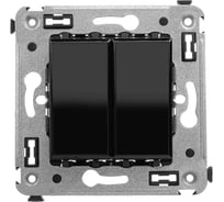 Инвертор двухклавишный в стену DKC Avanti, Черный квадрат 4402124