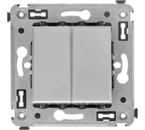 Кнопка двухклавишная в стену DKC Avanti, Закаленная сталь 4404154