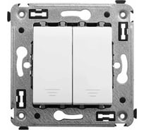 Кнопка двухклавишная в стену DKC Avanti, Белое облако 4400154