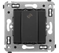 Диммер DKC кнопочный, в стену, для LED ламп, Avanti, Черный матовый, 1 шт. 4412343