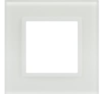 Рамка для розеток и выключателей ЭРА Elegance 14510101М на 1 пост, стекло, белый матовыйбел. Б0065832