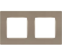Рамка для розеток и выключателей ЭРА Серия 12 12520204 на 2 поста, Классик, шампань Б0067722