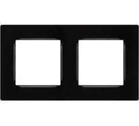 Рамка для розеток и выключателей ЭРА Серия 12 12520206 на 2 поста, Классик, чрный Б0067723