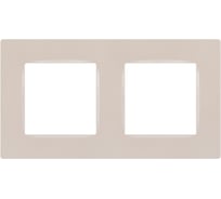 Рамка для розеток и выключателей ЭРА Серия 12 12520215 на 2 поста, Классик, перламутр Б0067792