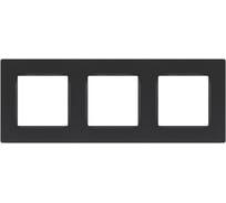 Рамка для розеток и выключателей ЭРА Серия 12 12520312 на 3 поста, Классик, графит Б0067729