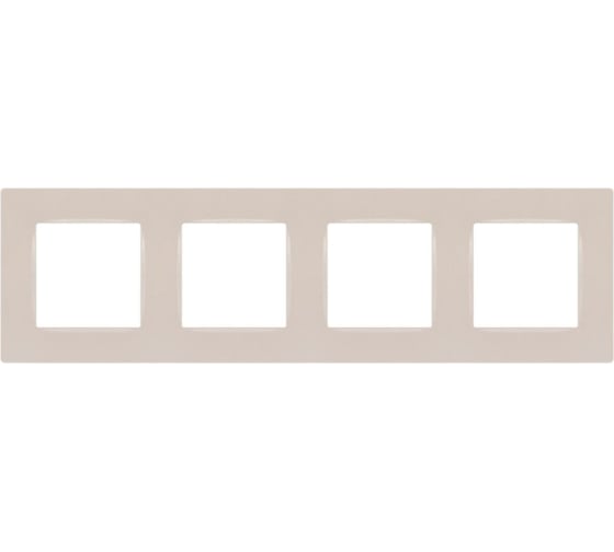 Рамка для розеток и выключателей ЭРА Серия 12 12520415 на 4 поста, Классик, перламутр Б0067768 1