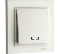 Одноклавишный выключатель MONO ELECTRIC с подсветкой DESPINA белый 102-190025-101