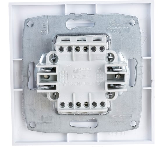 Одноклавишный выключатель MONO ELECTRIC DESPINA белый 102-190025-100
