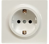 Розетка Lezard LETO с заземлением, ПБТ, крем 752-0300-122B