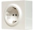 Розетка Lezard LETO с заземлением, ПБТ, крем 752-0300-122B 3