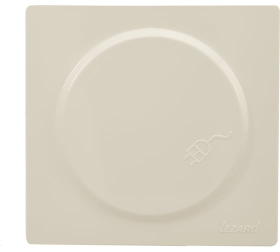 Розетка Lezard LETO с заземлением, с крышкой, ПБТ, крем 752-0300-123B 1