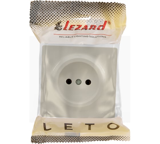 Розетка Lezard LETO без заземления, ПБТ, крем 752-0300-121B