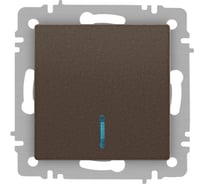 Выключатель Intro Accent 610208 с подсветкой, 10А250В, IP20, СУ, AL/CU, бронза Б0063463