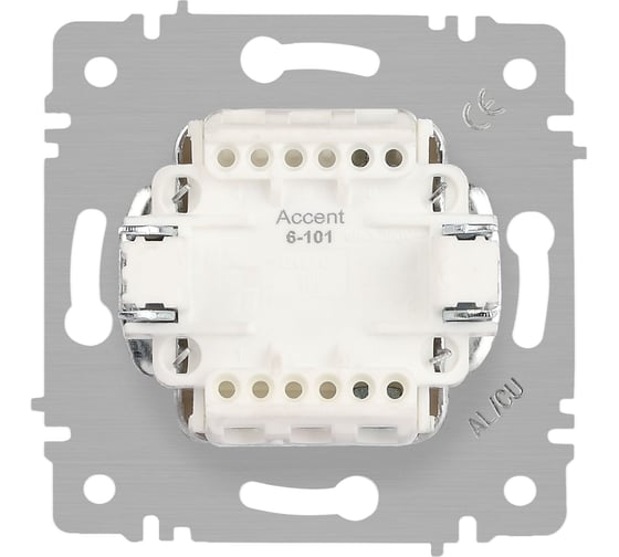 Выключатель Intro Accent 610104, 10А250В, IP20, СУ, AL/CU, шампань Б0063464